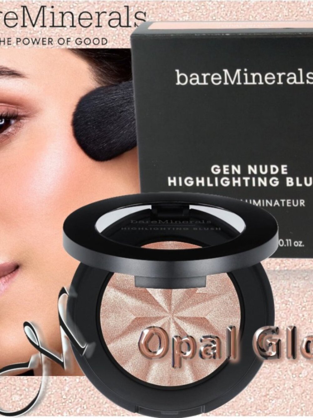 bareMinerals Gen Nude Highlighting Blush* ~ Opal Glow (Mauve Pink) 3.2g NIB